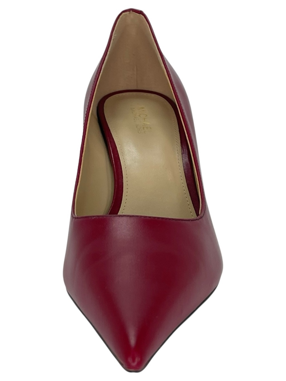 Michael Kors Luna Dark Red Leather Womens Heels Size 8M - Picture 6 of 11